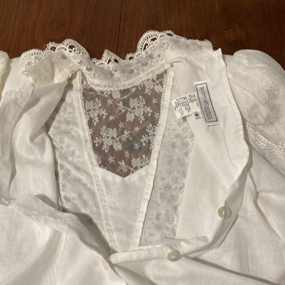 vintage NWT Scott McClintock puffy shoulder blouse 6 - Picture 11 of 15